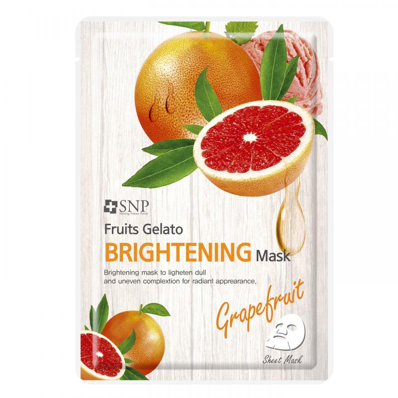 MẶT NẠ DƯỠNG TRẮNG TINH CHẤT BƯỞI XAY ĐÔNG LẠNH FRUITS GELATO BRIGHTENING MASK – SNP