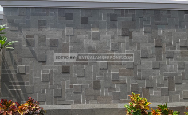 Inspirasi Pagar Batu Alam Andesit yang Modern - JUAL BATU ALAM