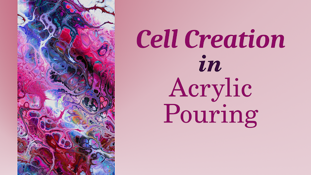 Acrylic Pouring Cell creation process in detail. How to use silicone oil for pouring art, create big small cells. Use Pouring Medium and best torch