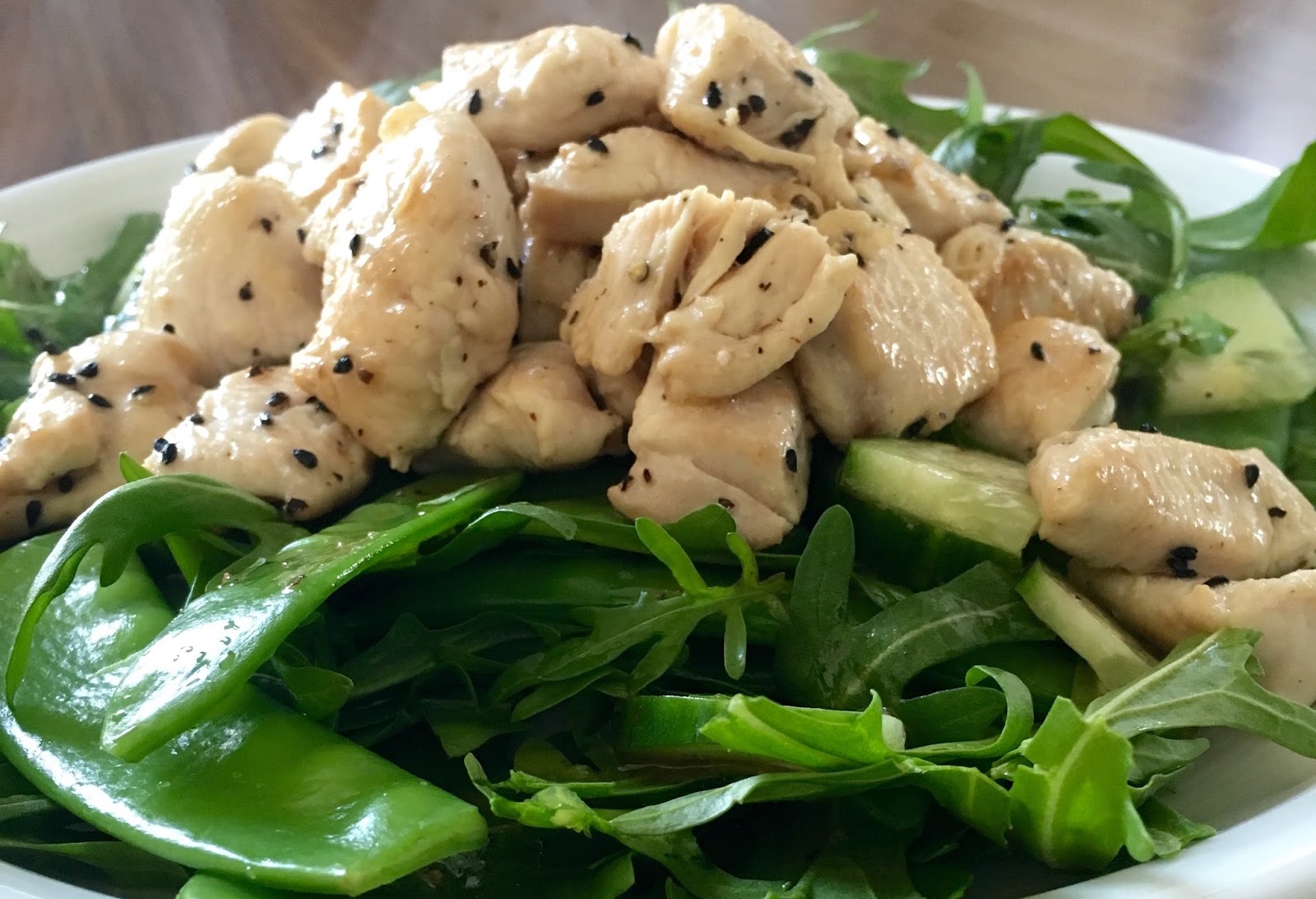 Lust auf Lecker 🌶: Zuckerschotensalat mit Hähnchenbrust