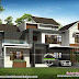 Modern sloped roof 4 bedroom house architecture