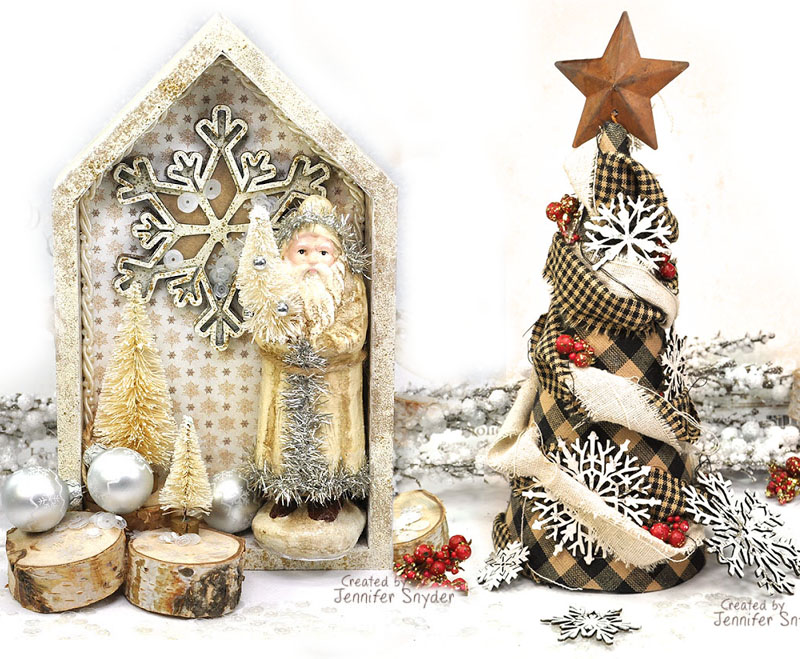 Christmas Home Decor Transformation Using Chipboard Shaker
