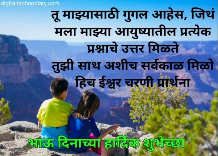 ब्रदर्स डे च्या शुभेच्छा Brothers day quotes , wishes in marathi