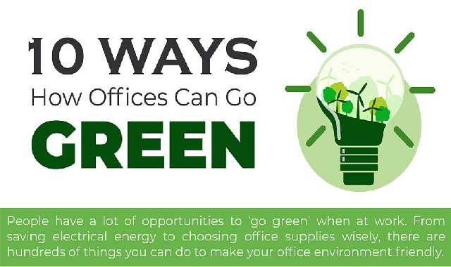 10 Ways How Offices Can Go Green #infographic 