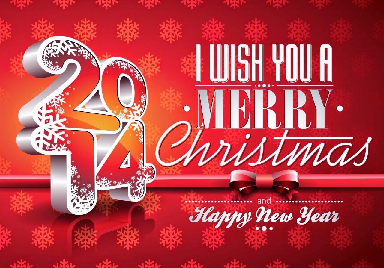 Merry christmas and a happy new year! free merry christmas wishes Compliment of the season