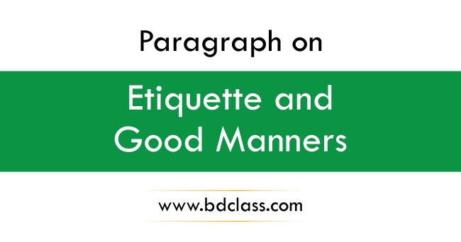 Short essay on good manners image
