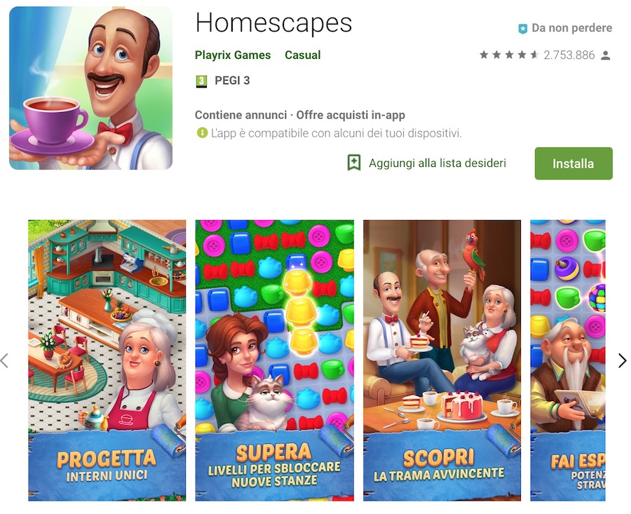 HOMESCAPES TRUCCHI SCARICARE