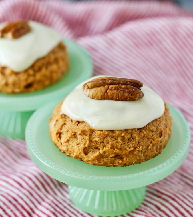 Sweet Potato Pecan Cookies on muffin stands Sweet Potato Pecan Cookies on muffin stands