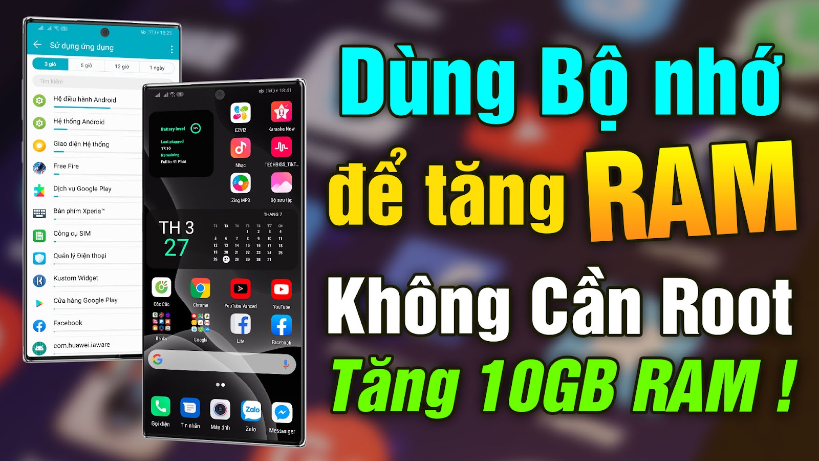 cách tăng ram cho android không cần root