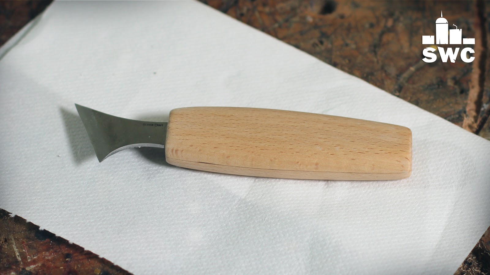 scrap wood city Making a handle for a geometric chip carving knife