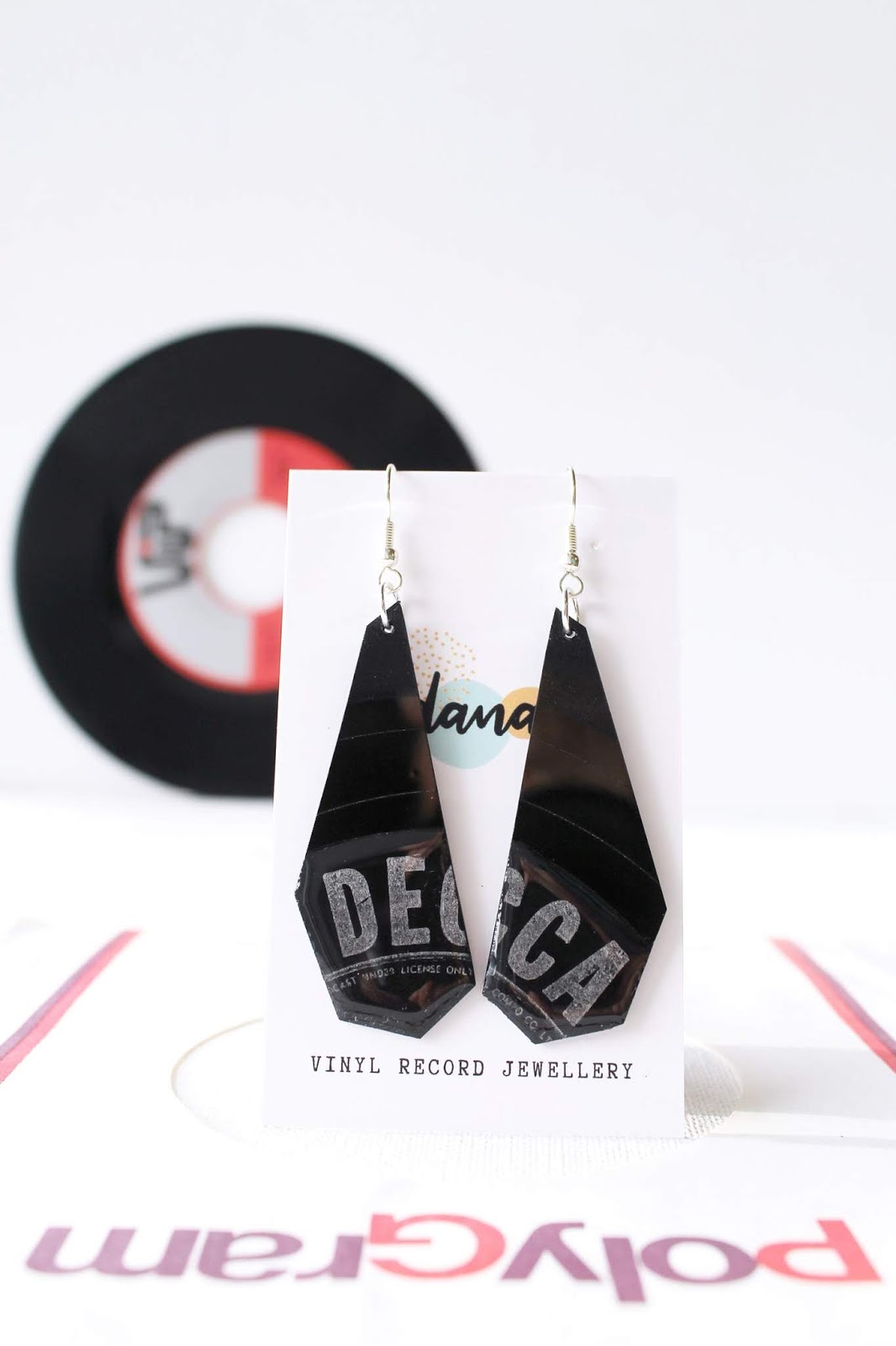 Geometric Recycled Vinyl Record Jewelry by lesCreationsdAna and