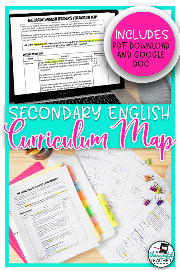 Secondary ELA Pacing Guide and Curriculum Map The Daring English Teacher