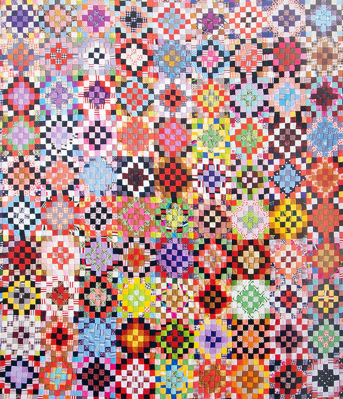 Unconventional & Unexpected: American Quilts Below the Radar by Roderick Kiracofe |  Mosaic Rose c.1950-2000.  Found in Arkansa Polyester Double Knit