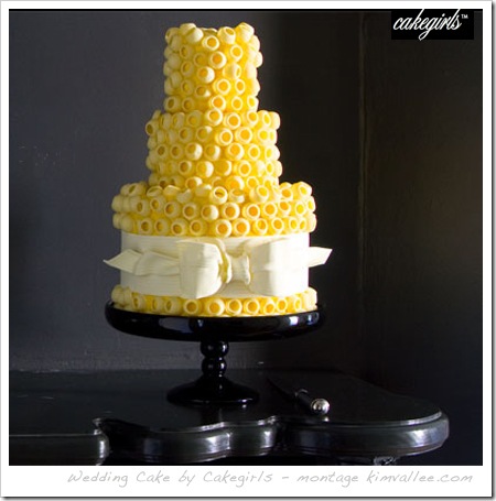Textured Yellow Wedding Cakes