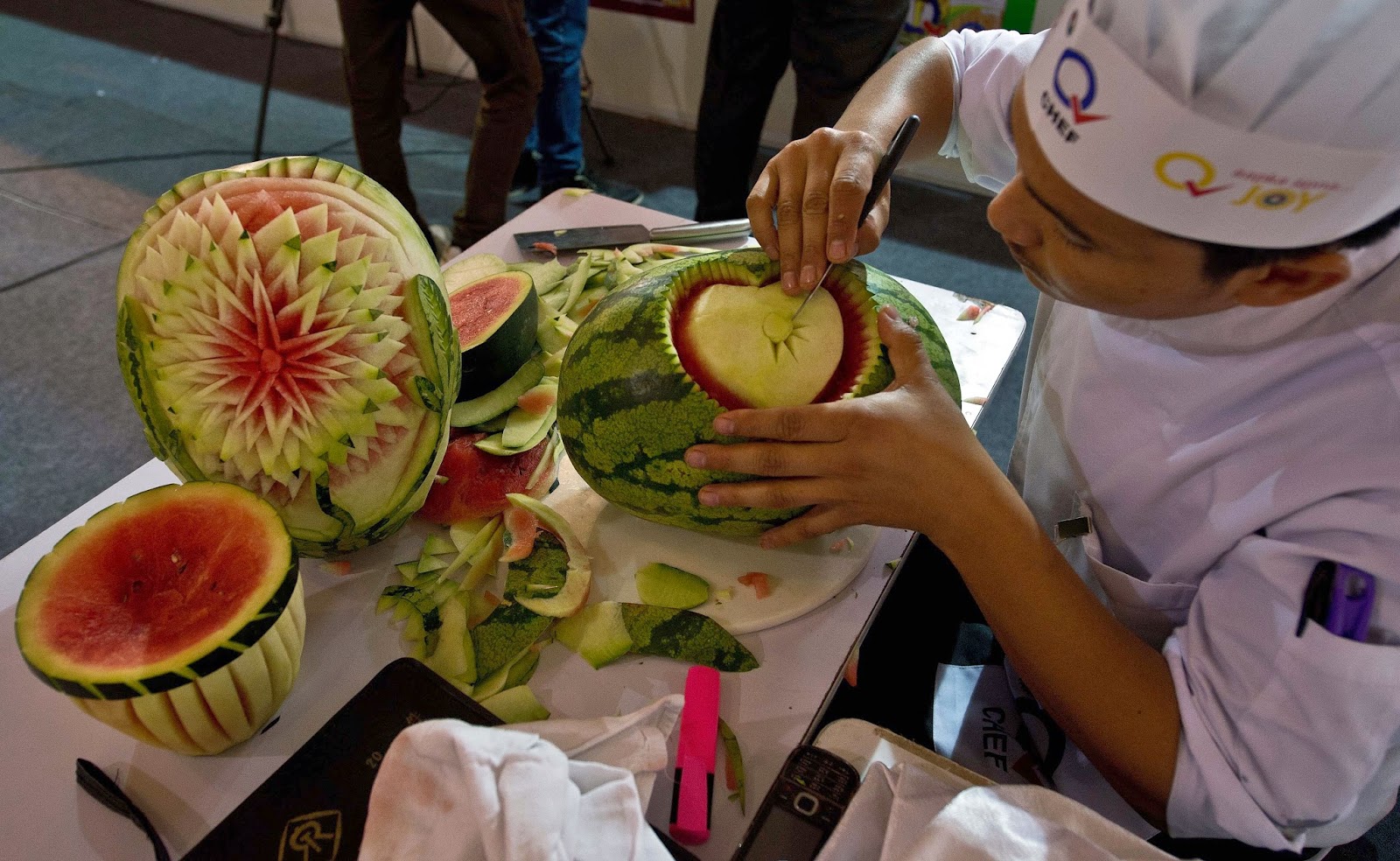 Carving, Chef, Chefs, Competition, Cooking, Creation, Culinary Art India 2014, Exhibition, Fruits, India, New Delhi, News, Offbeat, Pragati Maidan, Vegetables, Watermelon, 