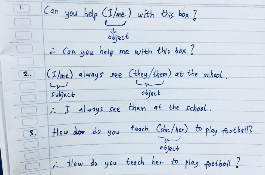 Latihan Soal Subject Object Pronoun Beserta Jawabannya