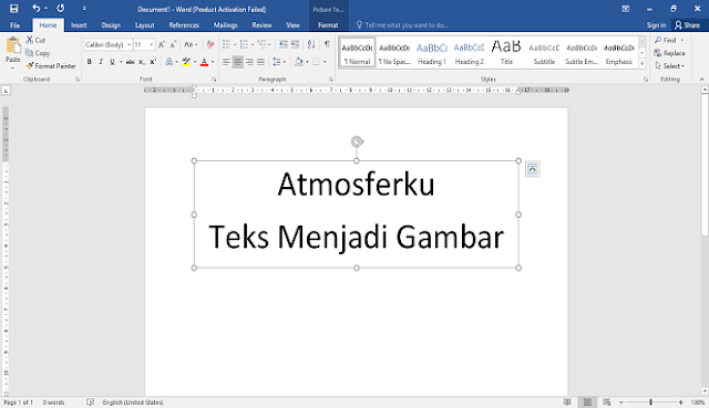 Cara Mengubah Teks menjadi Gambar pada Microsoft Word