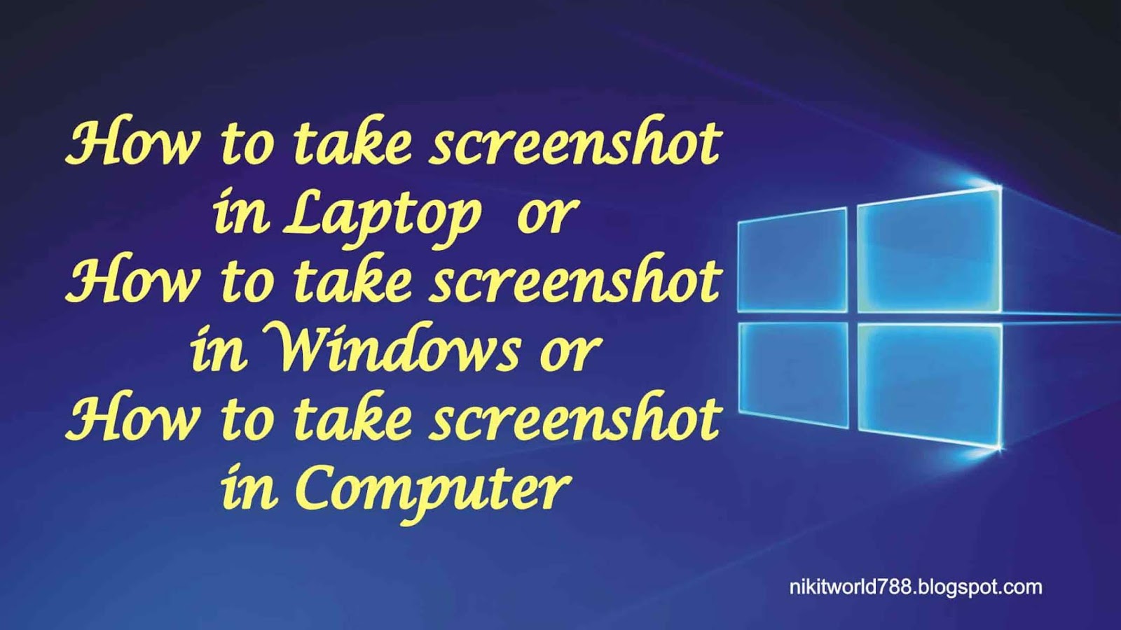 How to take screenshot How to take screenshot in Windows 8