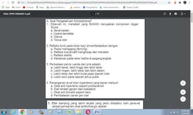 Contoh soal tes PPPK tenaga perawat dan jawabannya Contoh soal tes PPPK tenaga perawat dan jawabannya