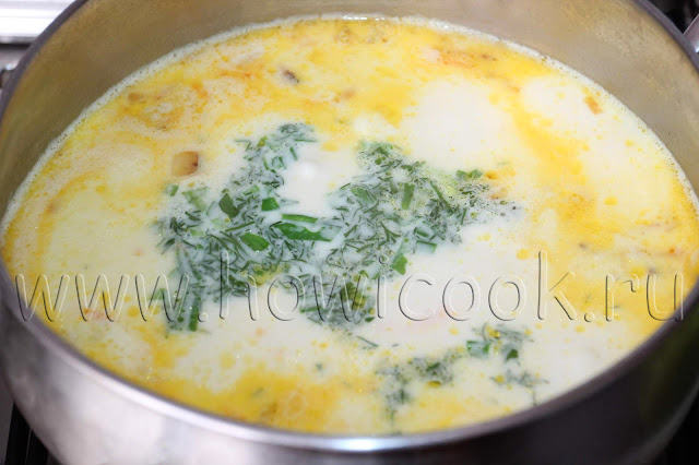 рецепт сырного супа с копченостями с пошаговыми фото