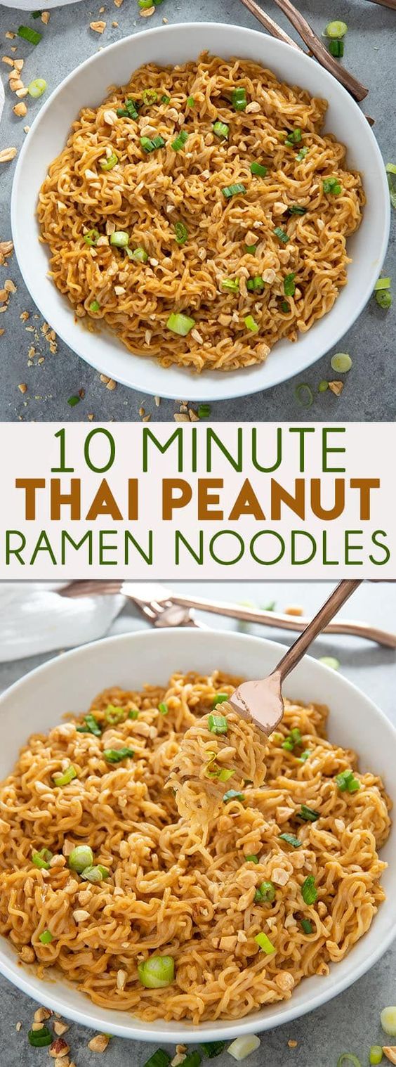 Thai Peanut Ramen Noodles recipespad