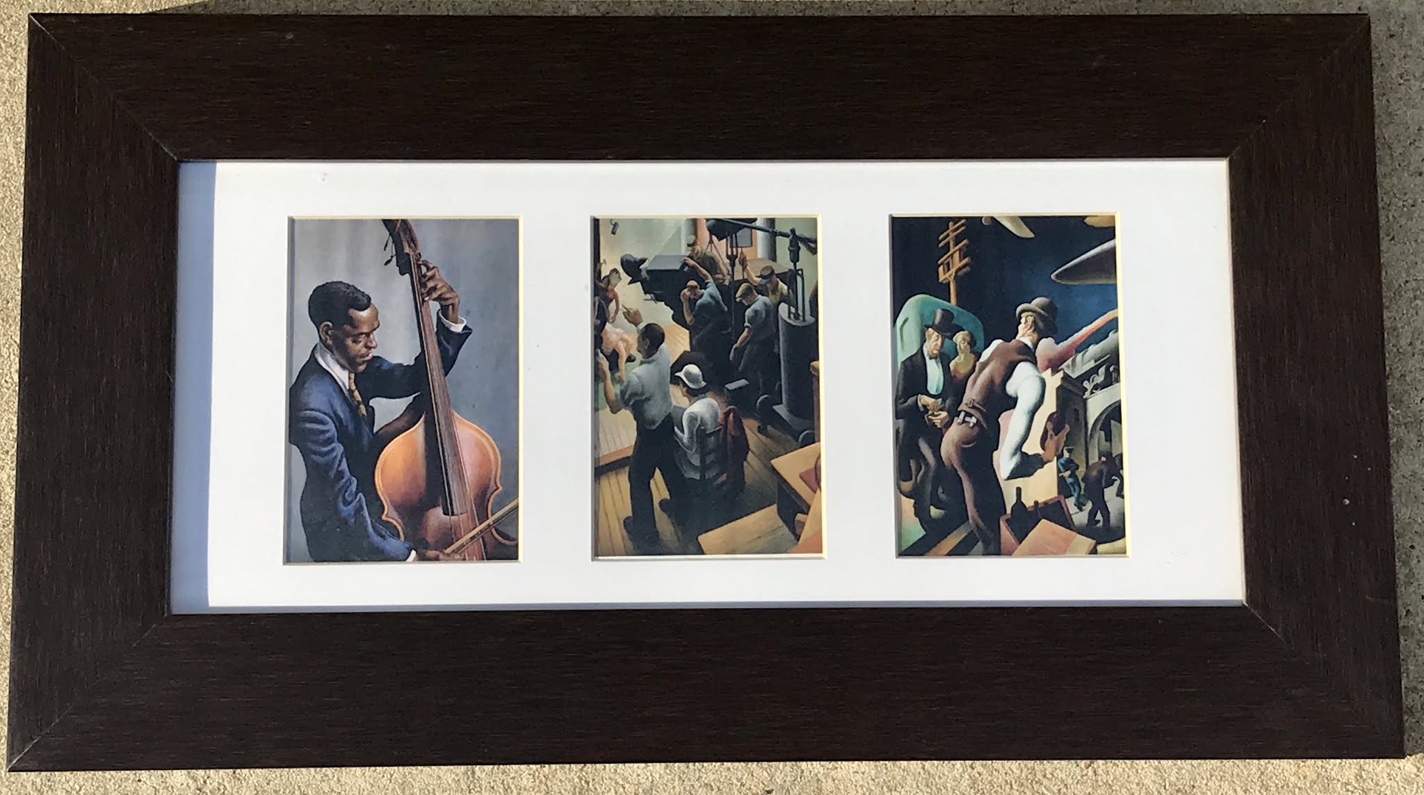 Uhuru Furniture & Collectibles Framed 3Panel Jazz Prints 15 SOLD
