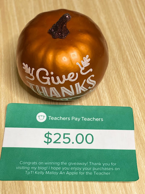 Teacher Giveaway! Weekly $25 Teachers pay Teachers Gift Card Giveaway November 15, 2021