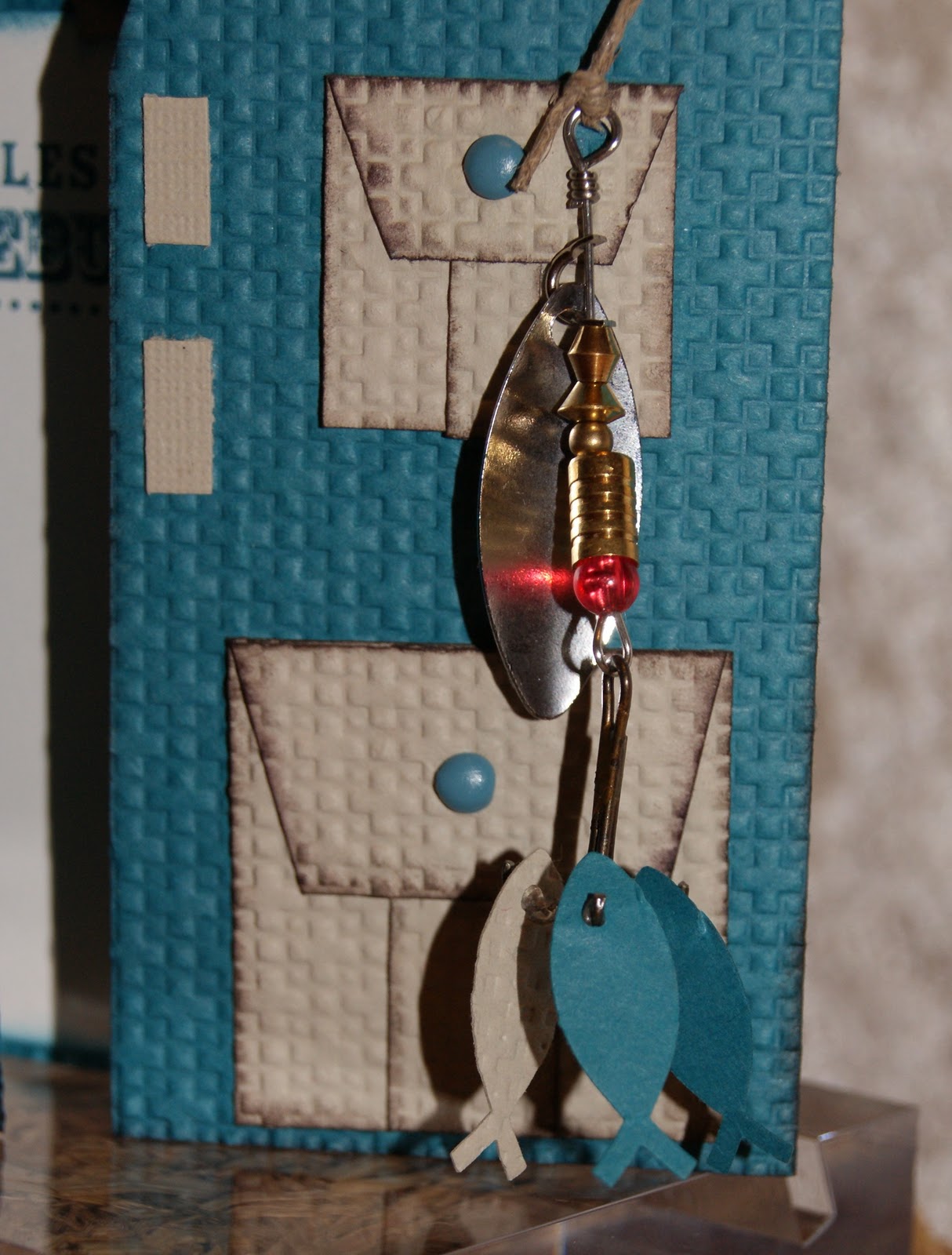 Omellie's Designs: Fisherman Jacket Card / Karte für einen Angler