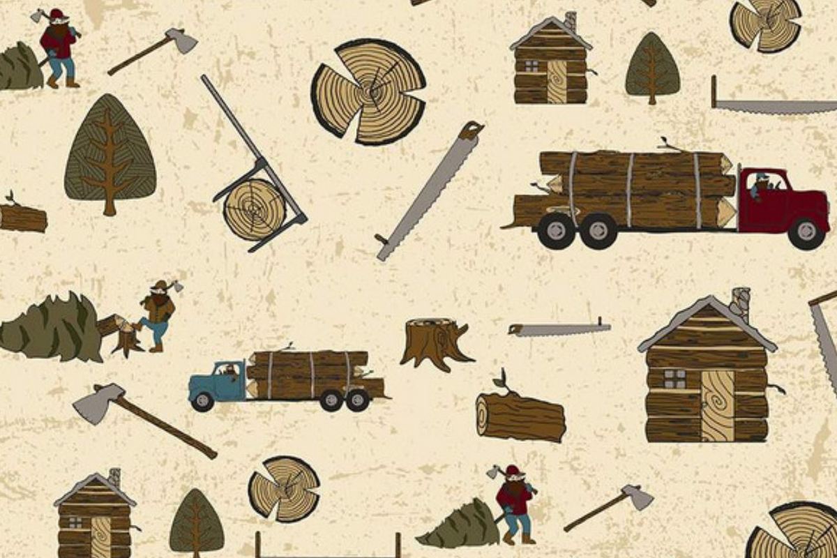 Just Let Me Quilt Riley Blake Designs Lumberjack Aaron Flannel