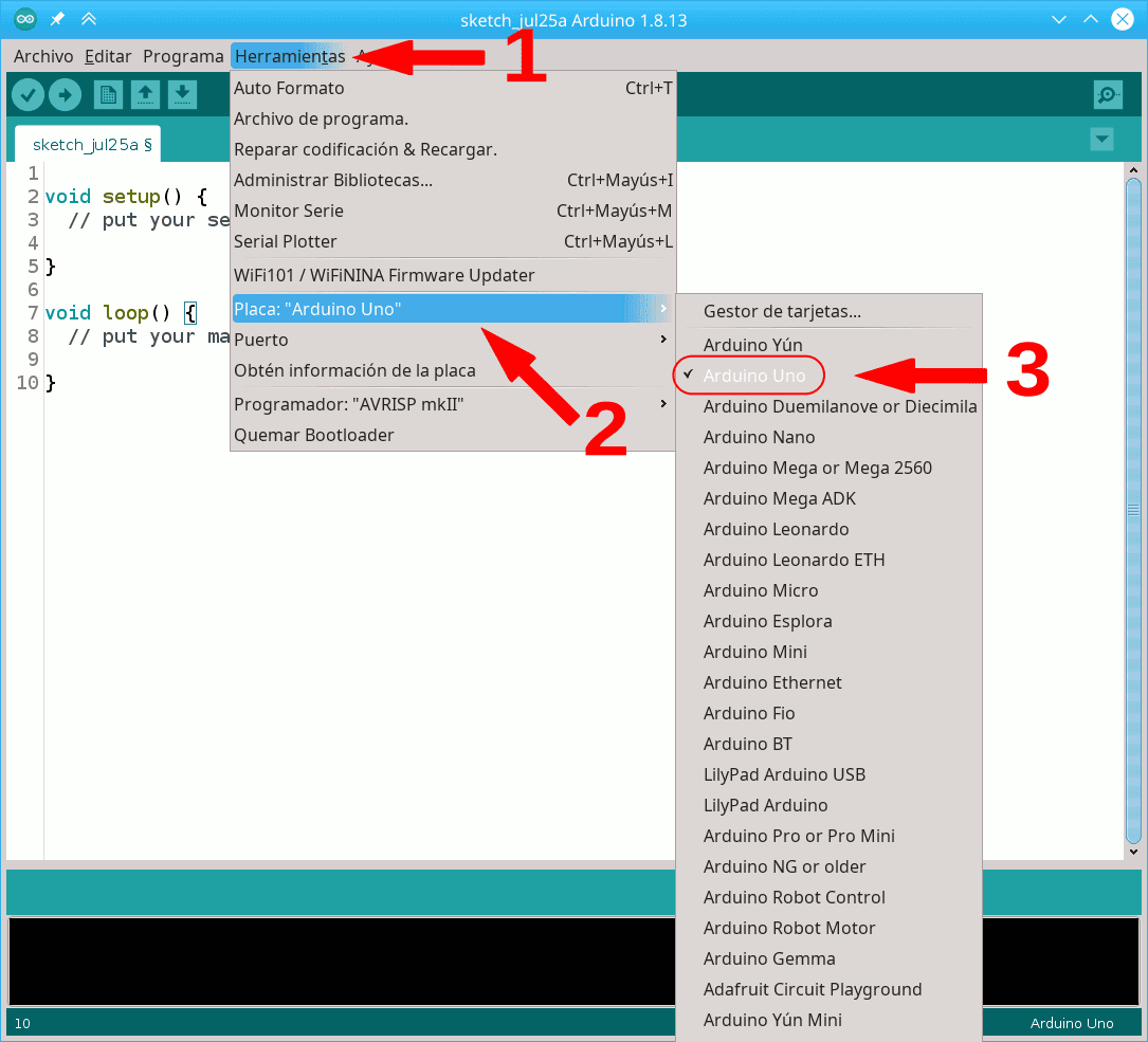 UsuarioDebian: Arduino IDE en Debian