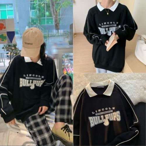 Áo Thun Sweater Unisex Nỉ Form Rộng BULLPUPSS Dáng dưới 66kg - Áo Nỉ Cổ Bẻ In Chữ G0110 16 f6b774eac f271 42ba a3ec