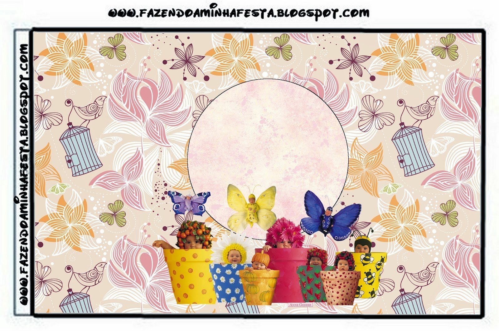 Bebés de Anne Geddes: Etiquetas de Candy bar para Primavera. Etiquetas de Bebés de Anne Geddes para imprimir gratis.