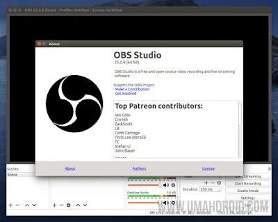 Screenshot OBS Studio Terbaru