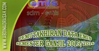 Pemutakhiran Data Emis Semester Ganjil 2015/2016