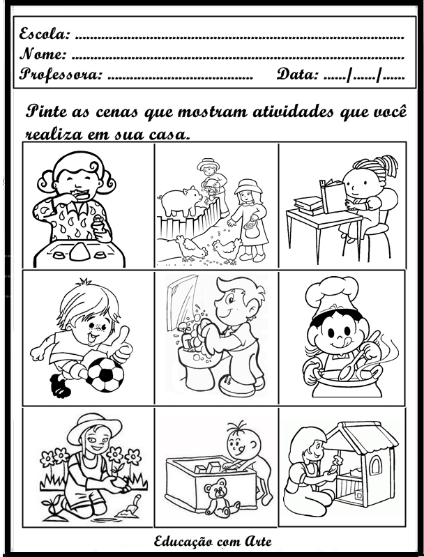 Educação com Arte: Atividade - responsabilidade