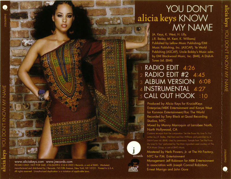 Promo, Import, Retail CD Singles & Albums: Alicia Keys - You Don't Know