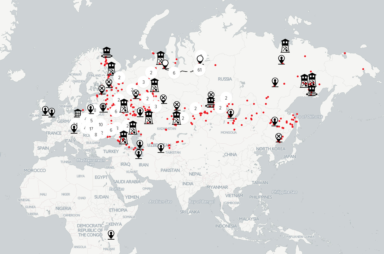 Карта тюрем россии