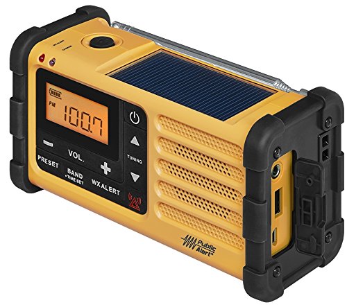 Radio solaire d'enroulement, manivelle de survie Dynamo Am / fm Radio météo  d'urgence, avec chargeur de téléphone USB rechargeable