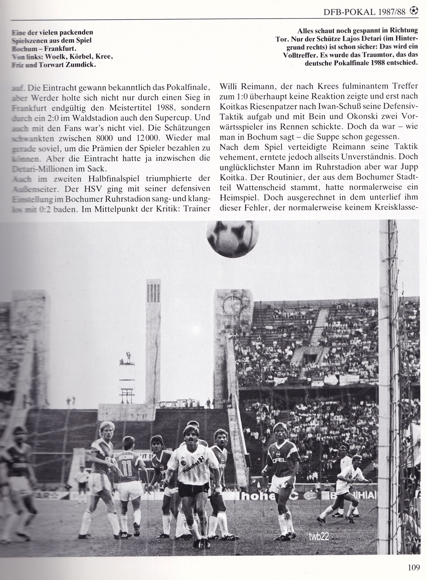 TWB22 DFB Pokal 1987 1988 Final Eintracht Frankfurt VfL Bochum