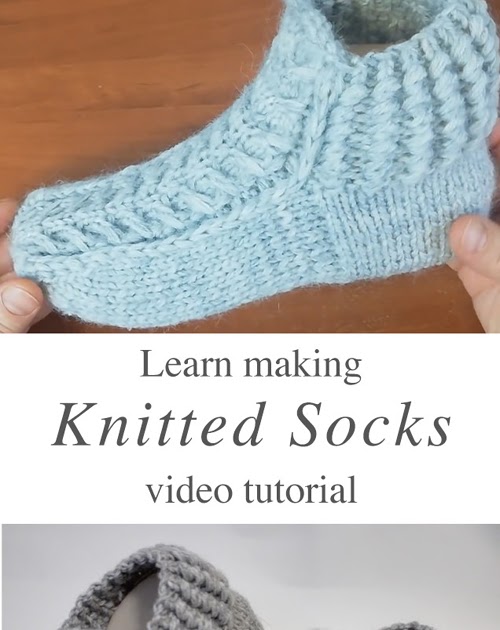 Amazing Knitting: Knitted Slipper Socks - Tutorial