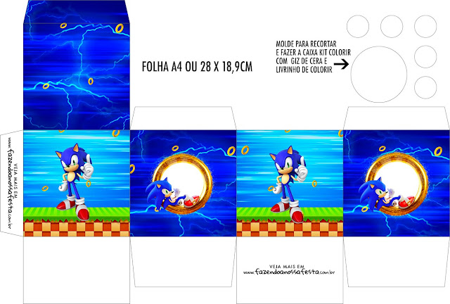 Fiesta de Sonic: Cajas para Imprimir Gratis. Fiesta de Sonic: Cajas para Imprimir Gratis.