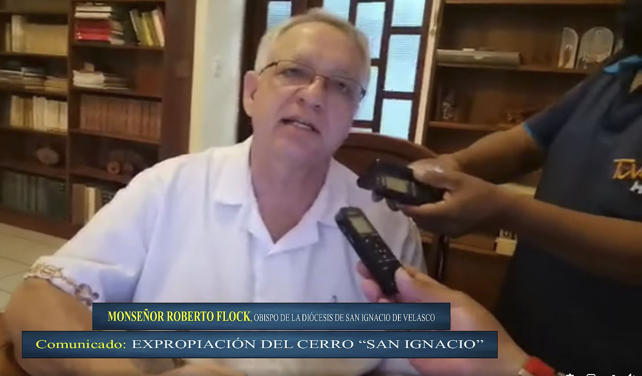 El obispo de la Diócesis de San Ignacio de Velasco a la cual pertenecen Radio Juan XXIII y Canal 9TV, Robert Flock / RRSS RADIO JUAN XXIII 
