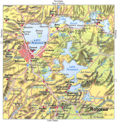 Political Map of Rotorua New Zealand