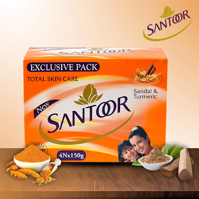 Santoor Sandal and Almond Milk Soap.