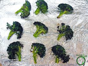 Morsels of Life - Roasted Broccoli - Broccoli, tossed in olive oil and seasonings, and then roasted to scrumptious perfection for one delectable roasted broccoli.