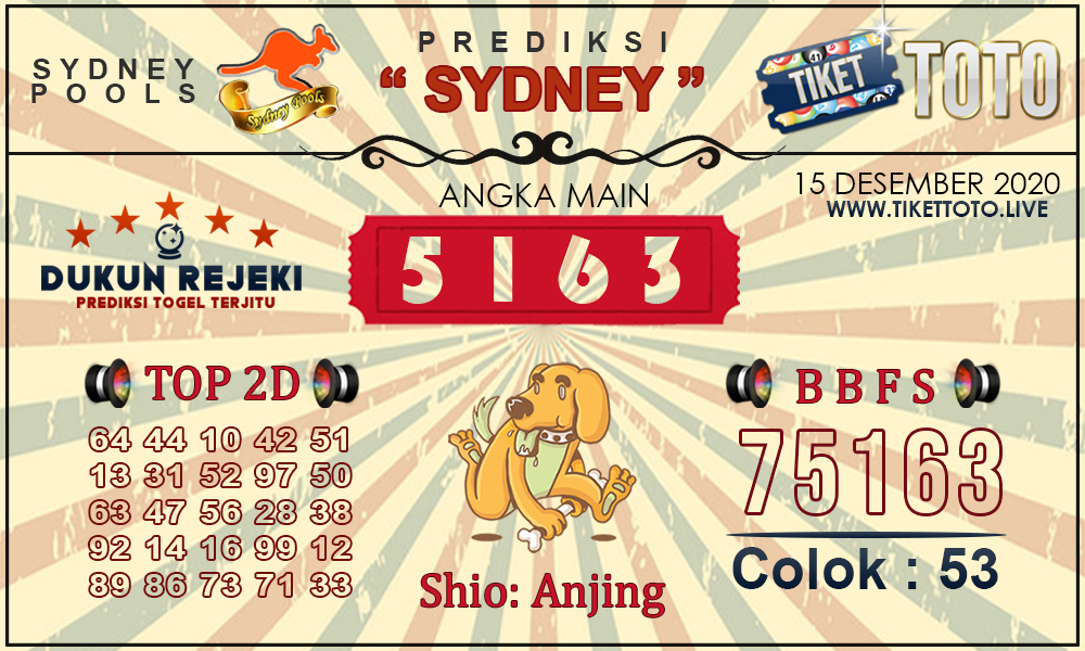 Prediksi Togel SYDNEY TIKETTOTO 15 DESEMBER 2020