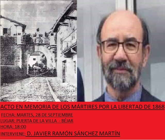 Javier Ramón Sánchez invitado por la Agrupación Socialista para recordar a los caídos de 1868 - 27 de septiembre de 2021