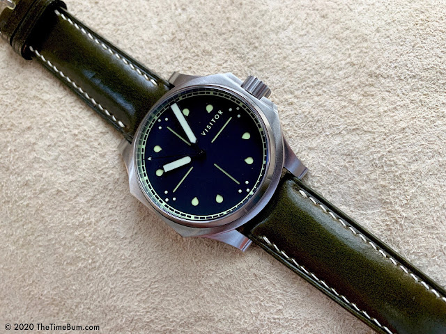 Delugs Watch Straps Shell Cordovan Signature olive Visitor Vale Park Officer