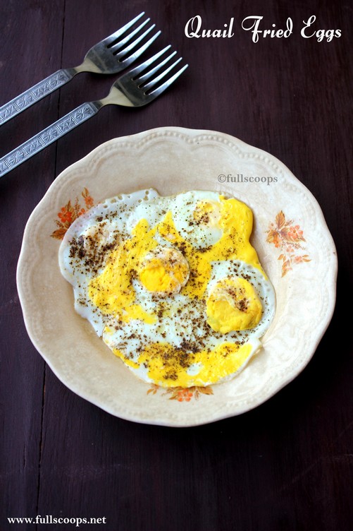 Quail Fried Eggs ~ Full Scoops - A food blog with easy,simple & tasty
