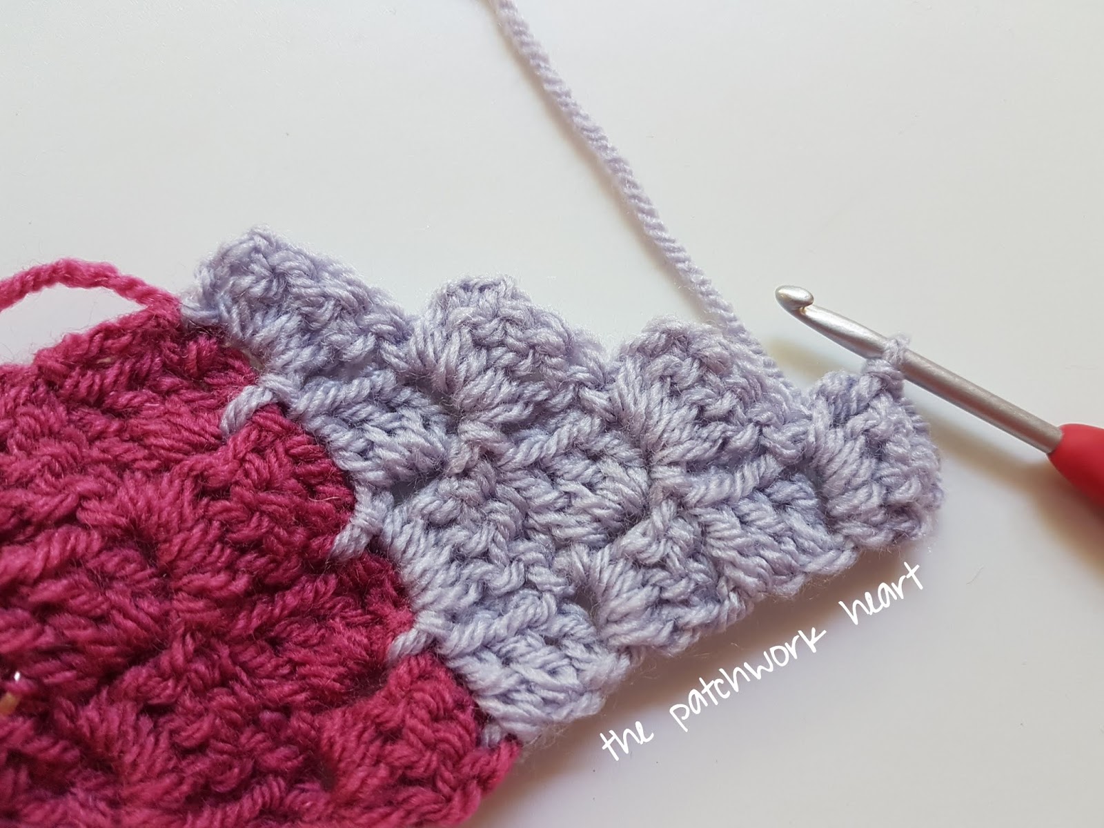 The Patchwork Heart Gingham blanket C2C JAYG Tutorial